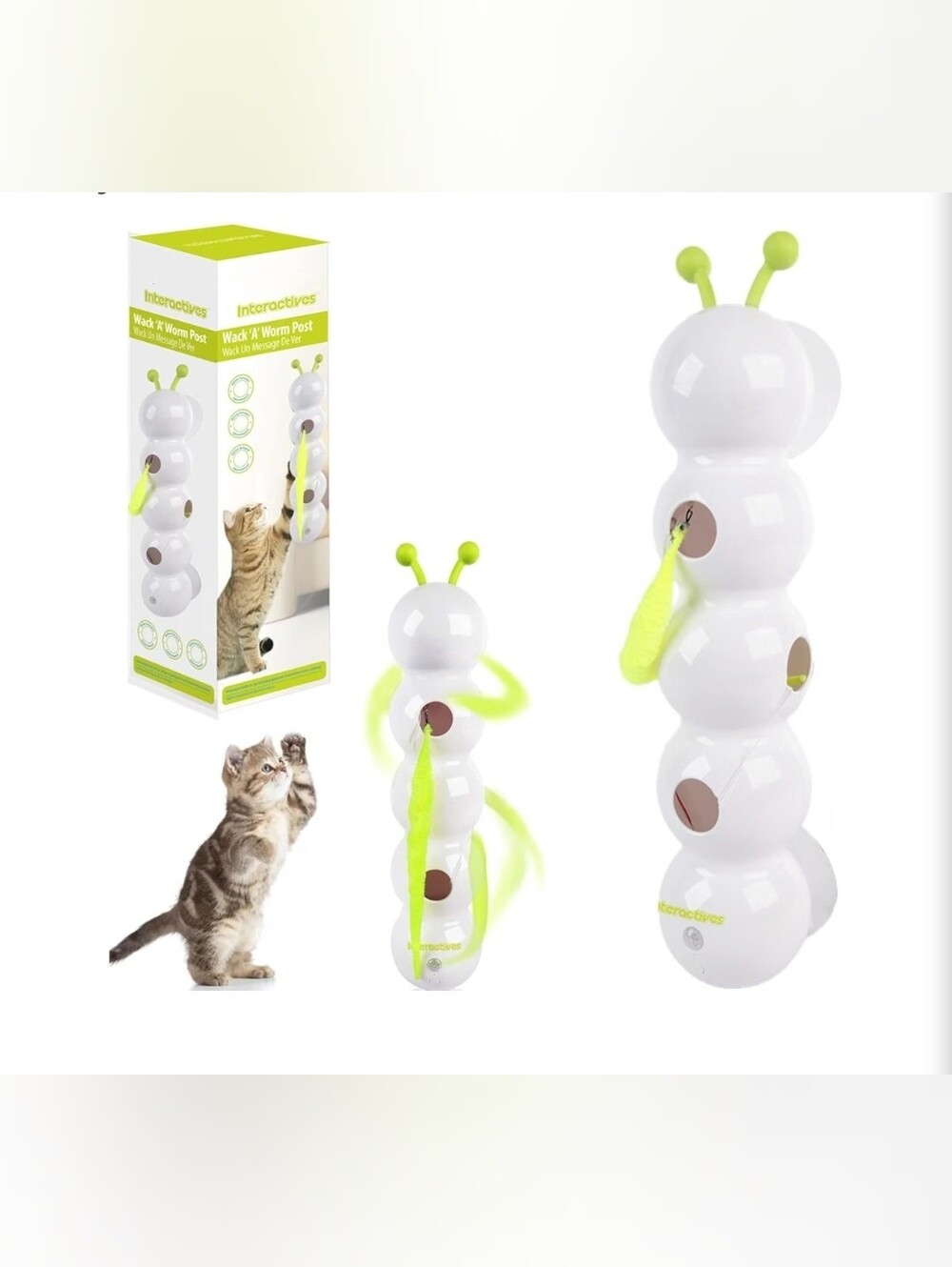 Interactive Caterpillar Smart Cat Toy – Moving Bug Toy for Cats, Wiggle Motion